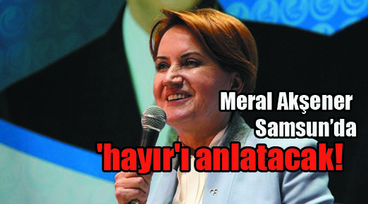 Meral Akşener Samsun'da 'hayır'ı Anlatacak! | Yeni Günde Haber | Samsun ...